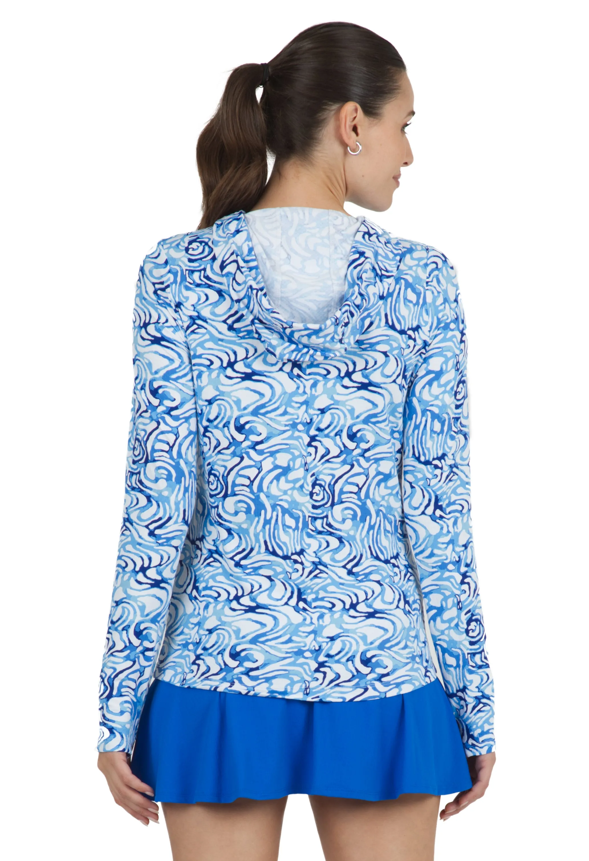 Kinsley Print Long Sleeve Hoody – 16485 sold by IBKUL product image thumbnail 4