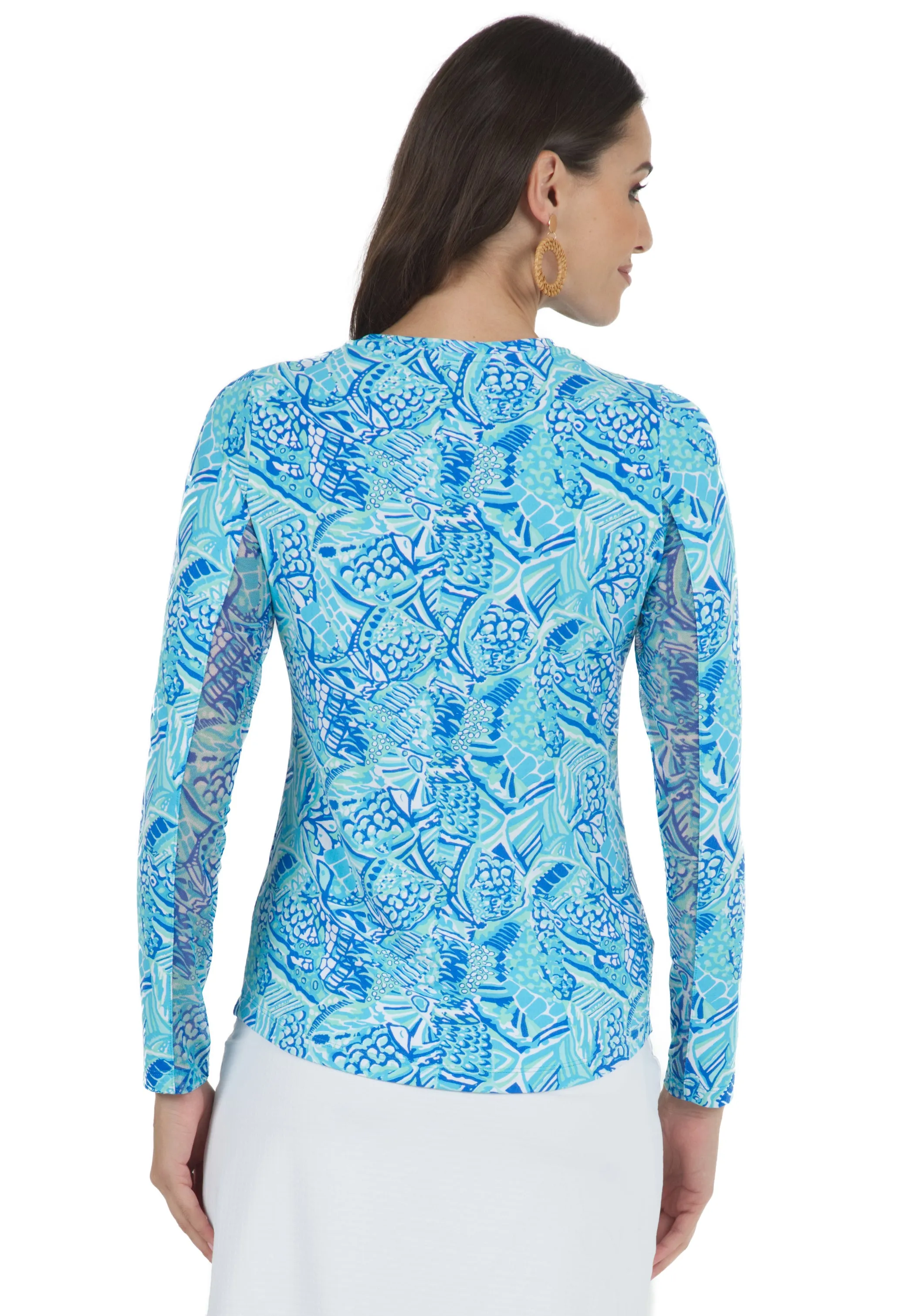 Krista Print Long Sleeve Crew Neck – 12380 sold by IBKUL product image thumbnail 3