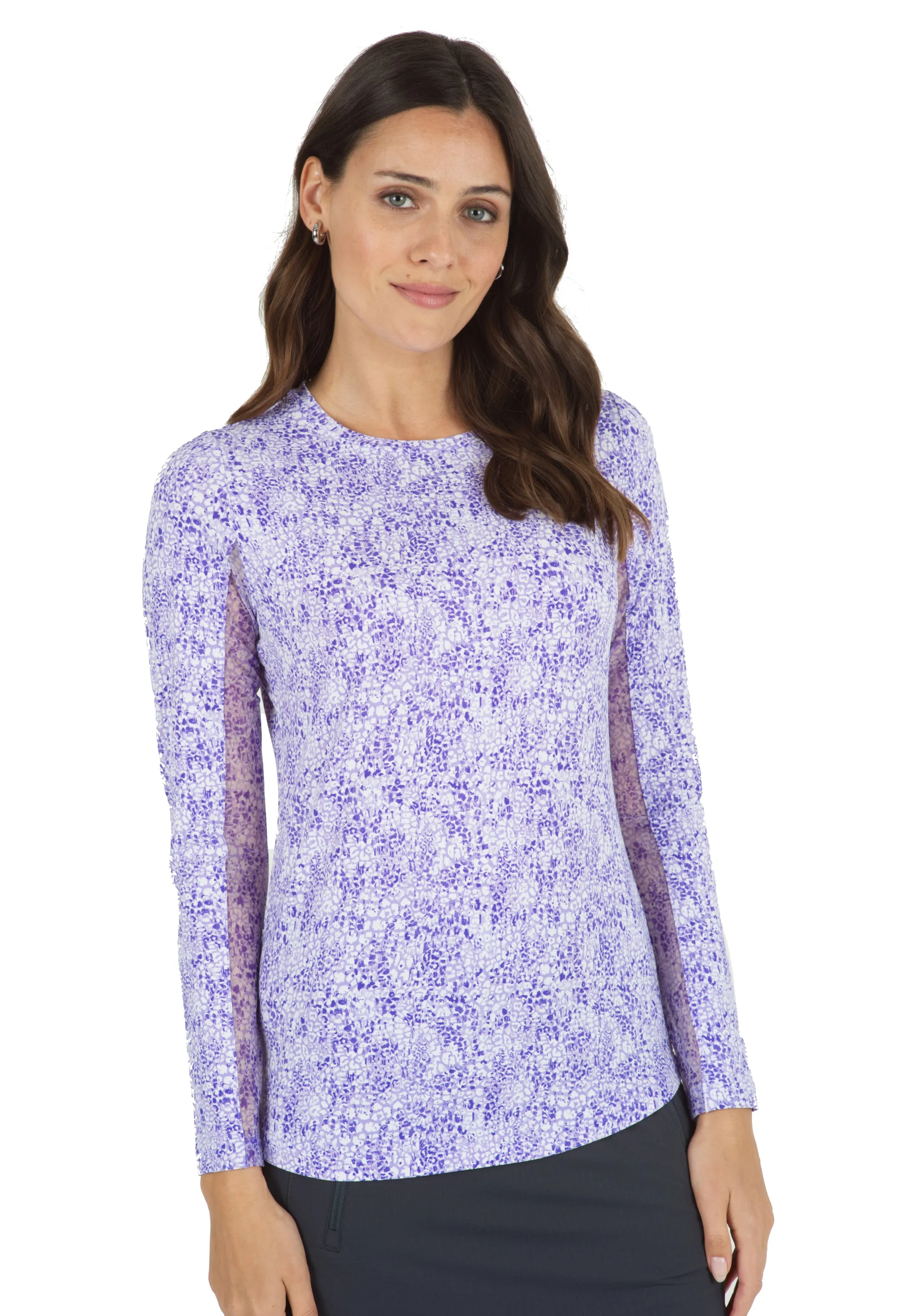 Abstract Skin Print Long Sleeve Crew Neck – 12487 sold by IBKUL
