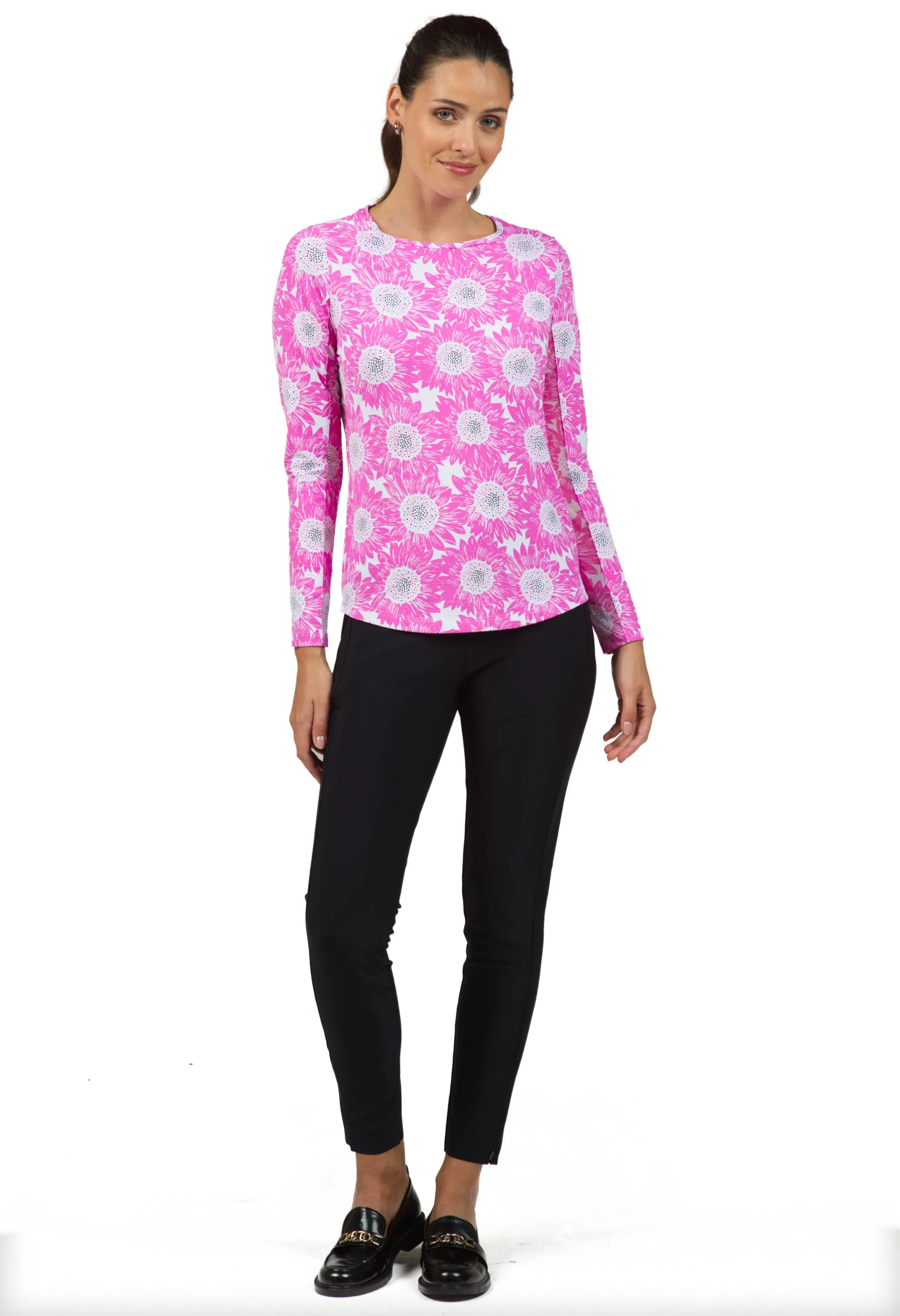 Ruthie Print Long Sleeve Crew Neck – 12486 sold by IBKUL product image thumbnail 2