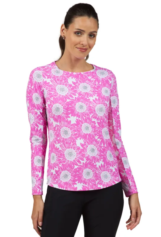 Ruthie Print Long Sleeve Crew Neck – 12486 sold by IBKUL