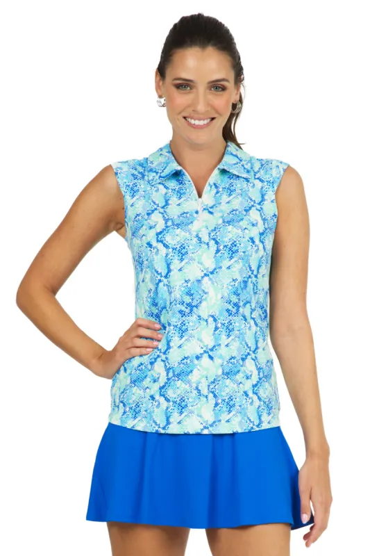 Cora Print Sleeveless Polo – 14548 sold by IBKUL