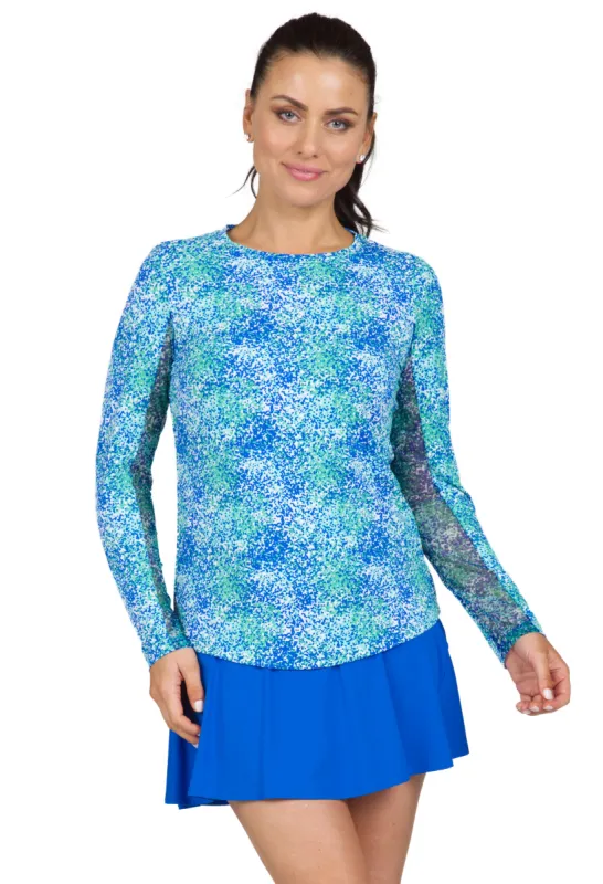 Spray Paint Print Long Sleeve Crew Neck – 12542 sold by IBKUL