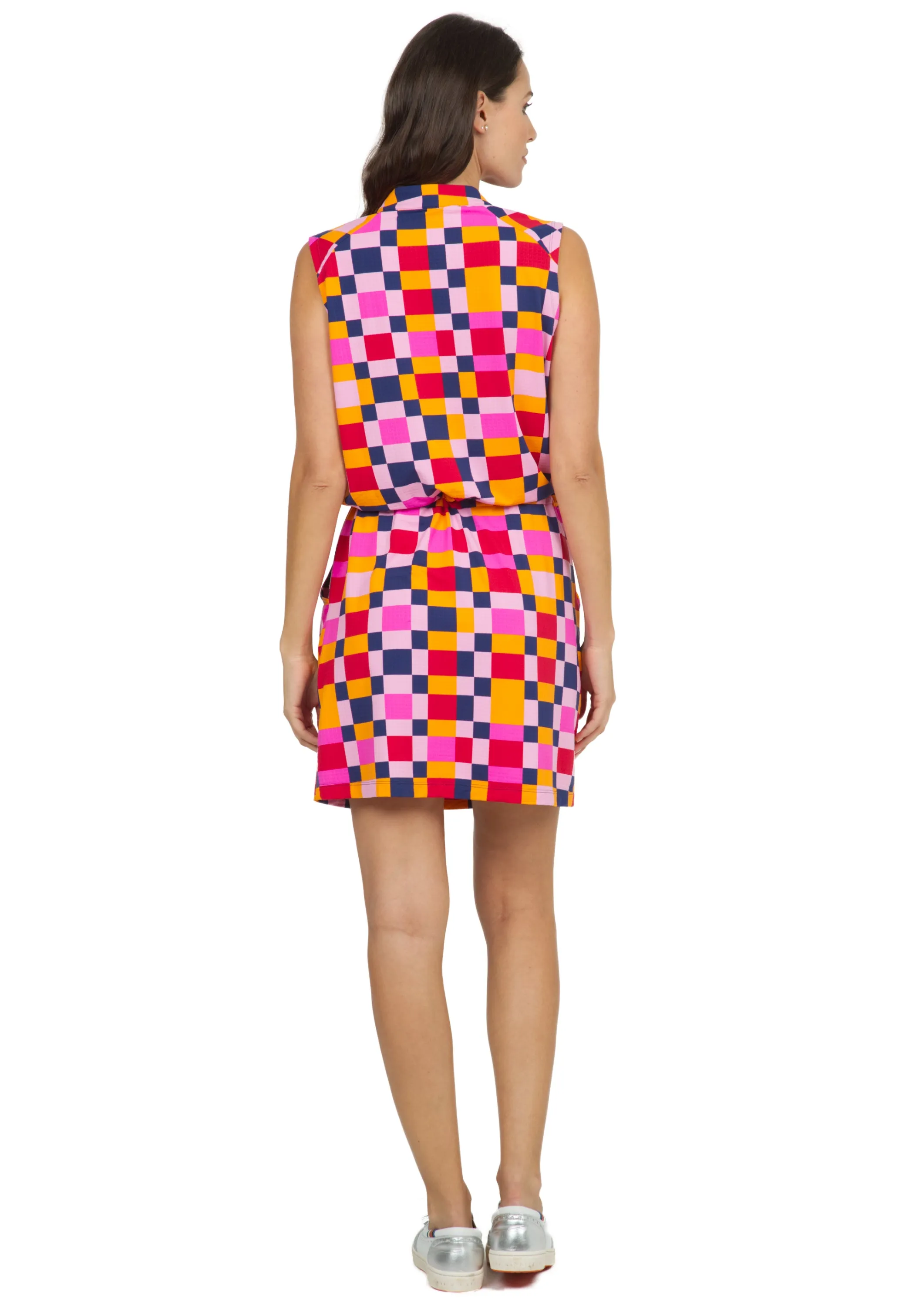 Annalise Print Sleeveless Drawstring Dress – 63379 sold by IBKUL product image thumbnail 4