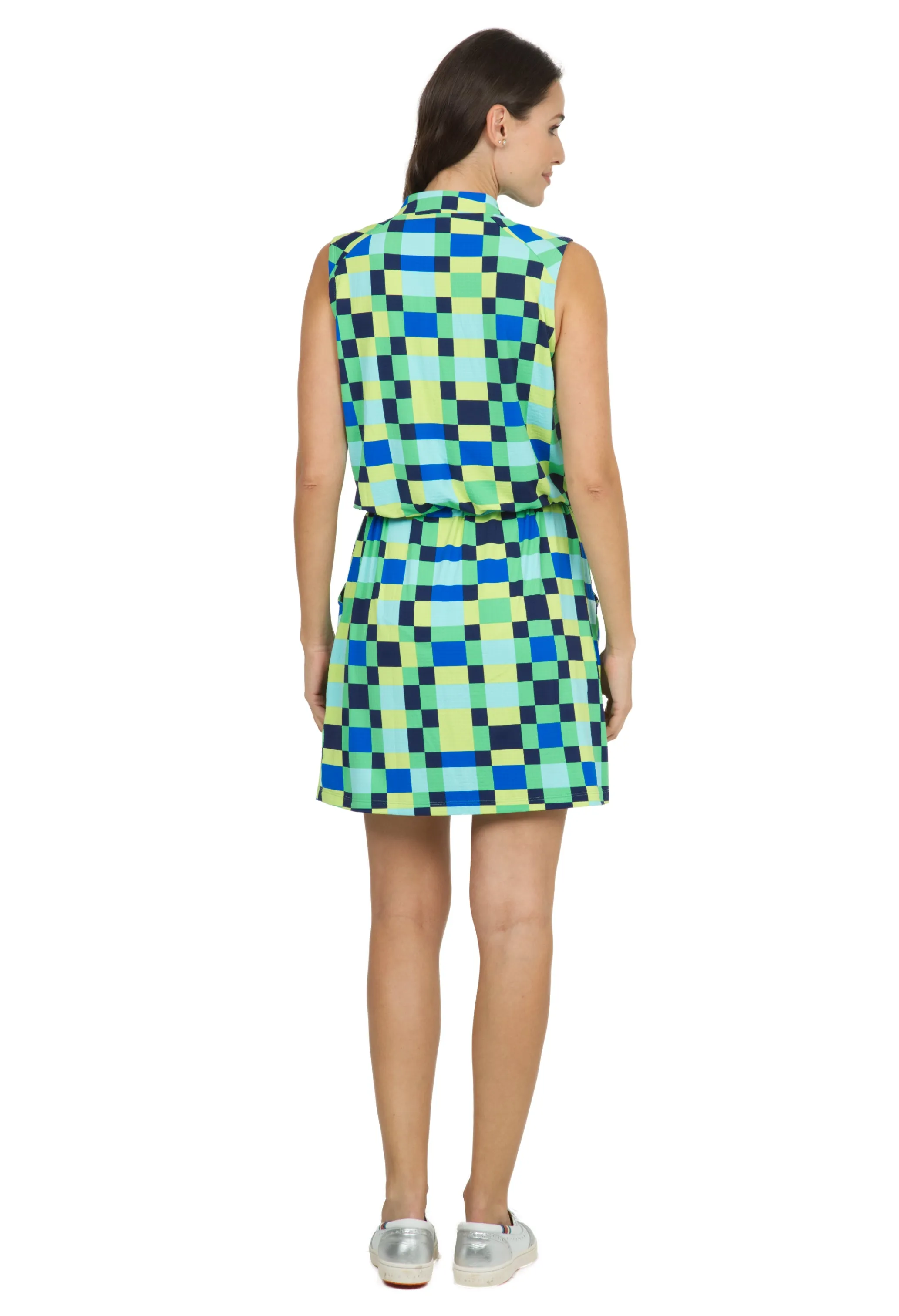 Annalise Print Sleeveless Drawstring Dress – 63379 sold by IBKUL product image thumbnail 2