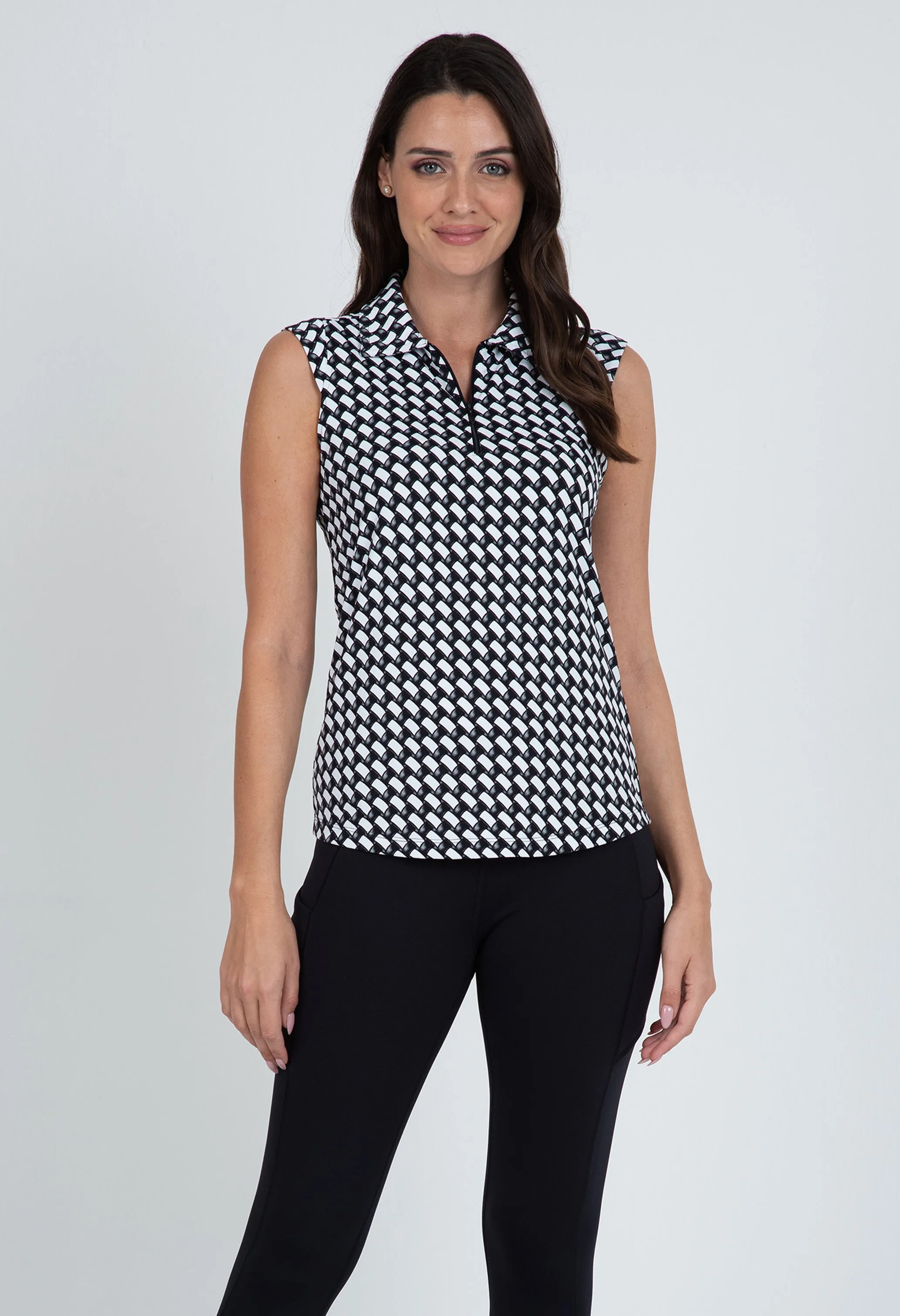 Brooke Print Sleeveless Polo sold by IBKUL product image thumbnail 2