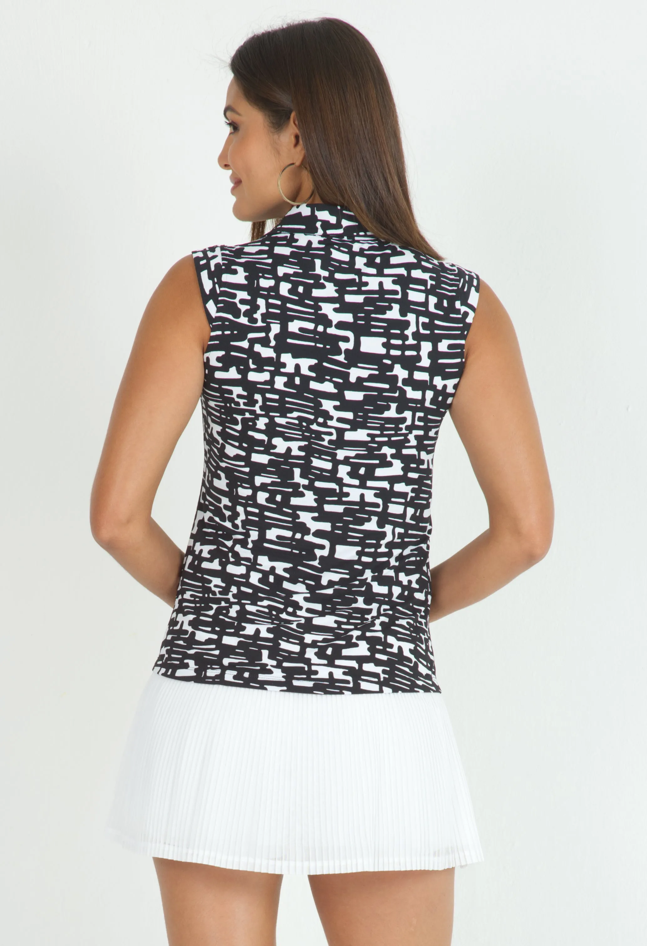 Juno Print Sleeveless Polo – 14759 sold by IBKUL product image thumbnail 3