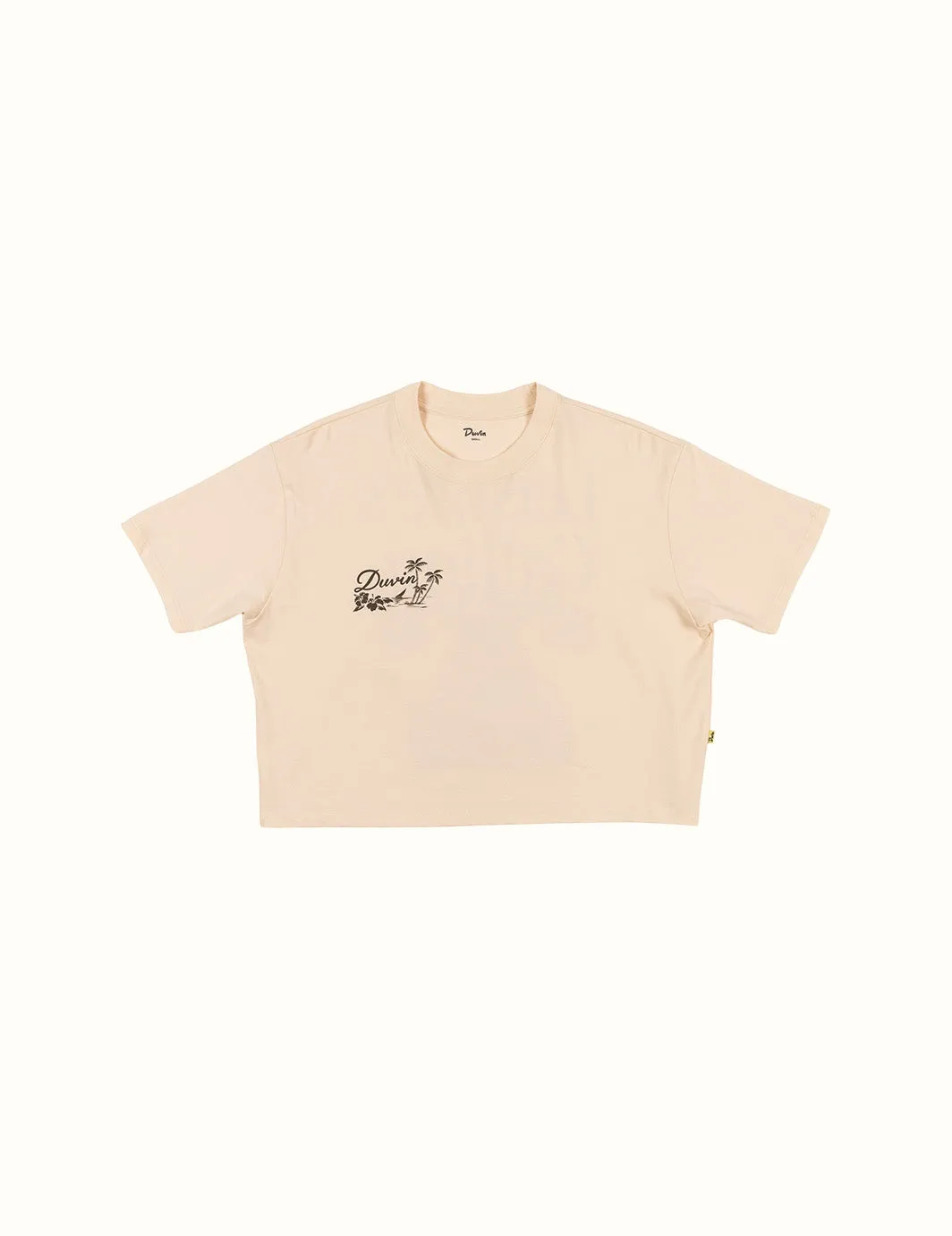Cat Call Crop Tee Ivory sold by Duvin Design product image thumbnail 4