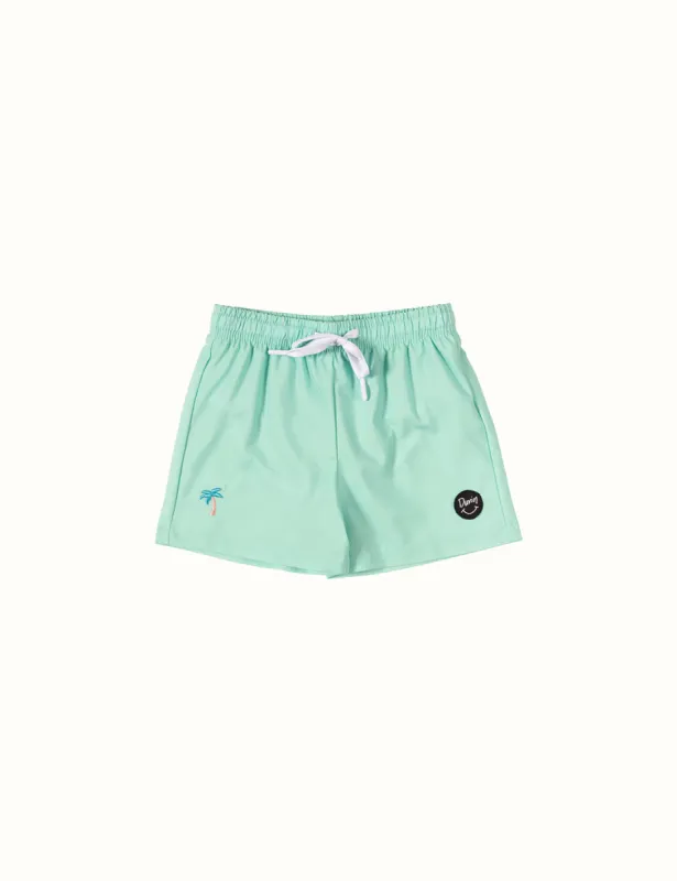 Teal Palm Swim Short - Boys sold by Duvin Design
