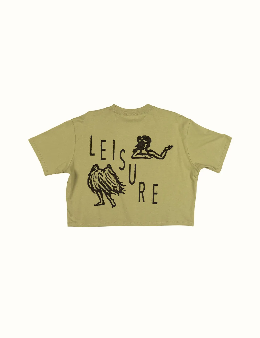 Hula Crop Tee - Army sold by Duvin Design