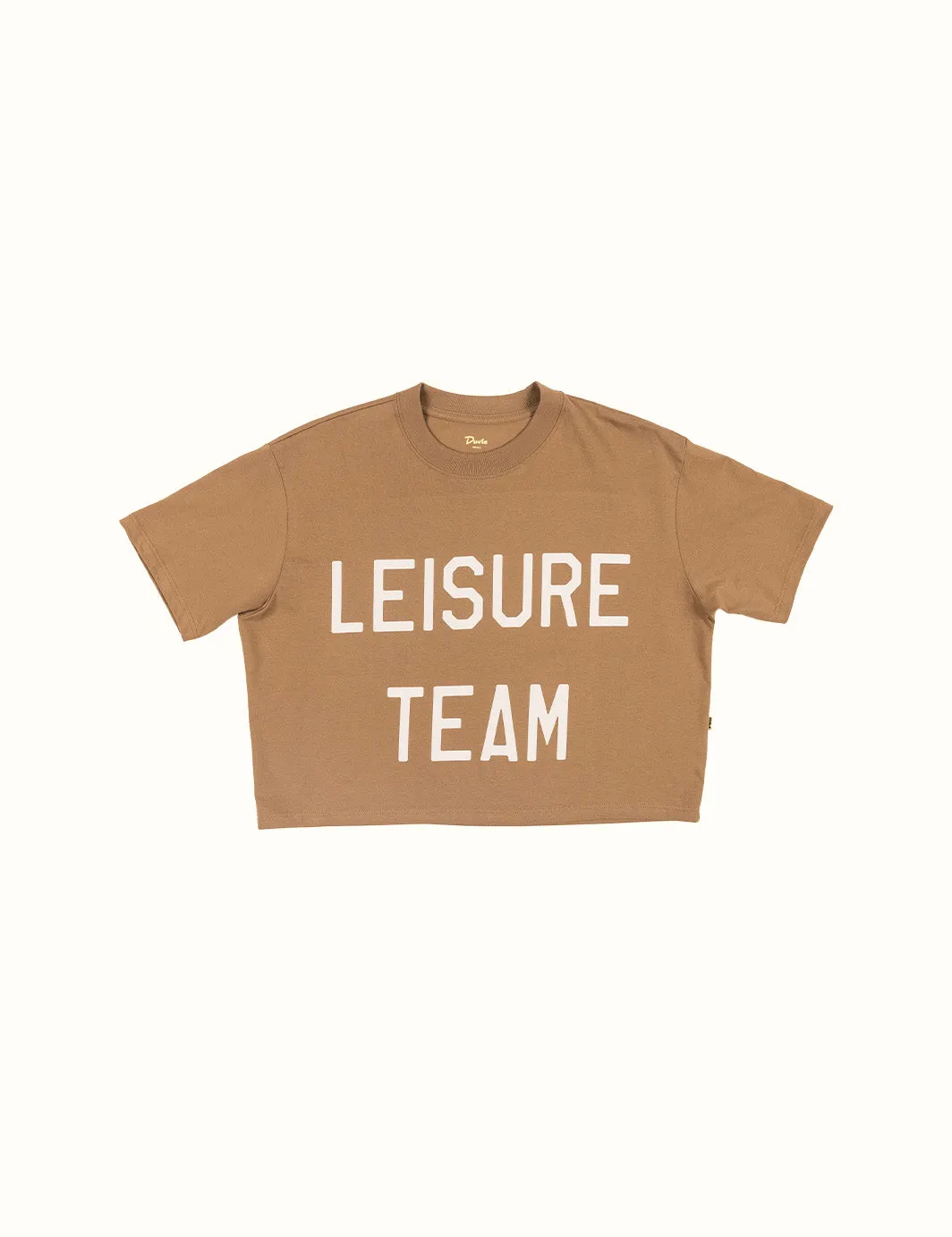 Leisure Team Crop Tee Brown sold by Duvin Design