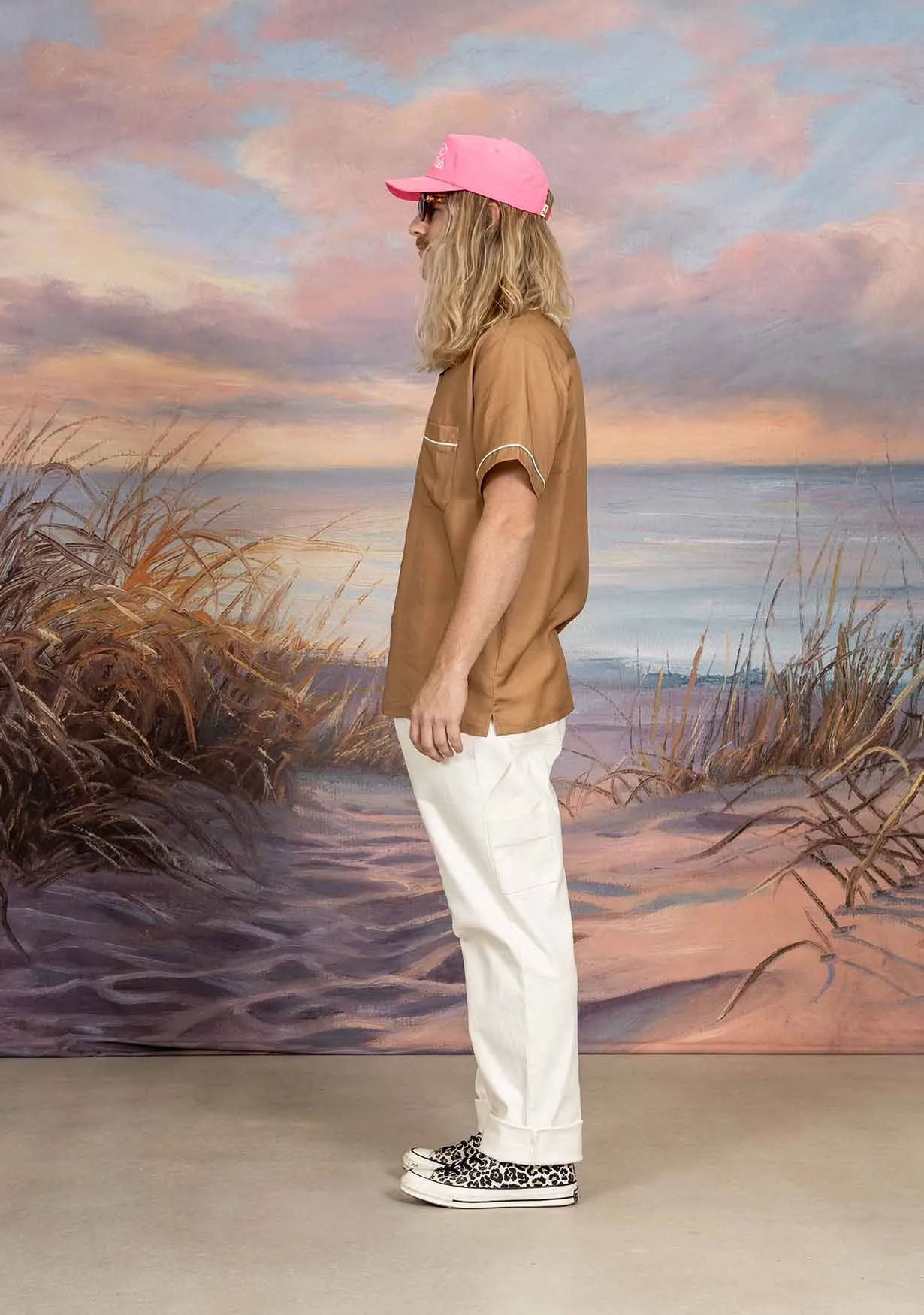 Poolside Retro Buttonup - Tan sold by Duvin Design product image thumbnail 5