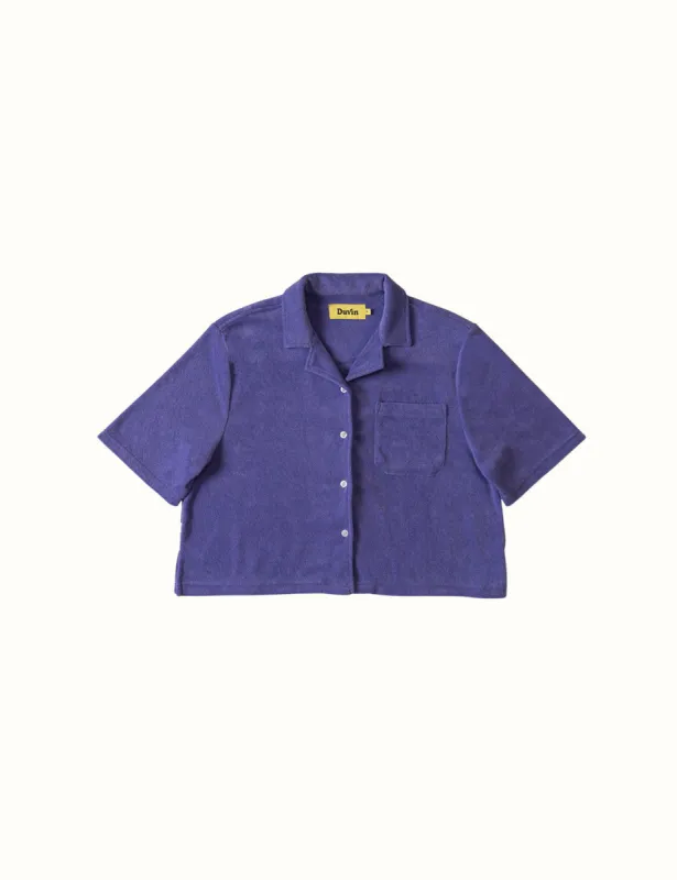 Terry Crop Buttonup - Purple sold by Duvin Design