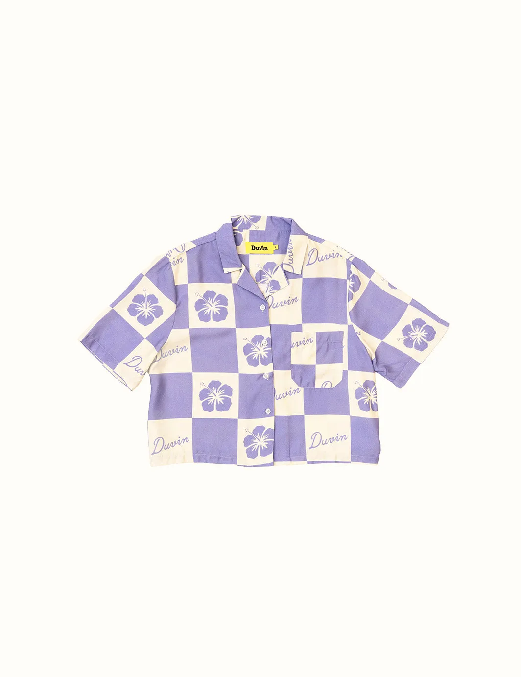 Hawaiian Checkered Crop Buttonup sold by Duvin Design