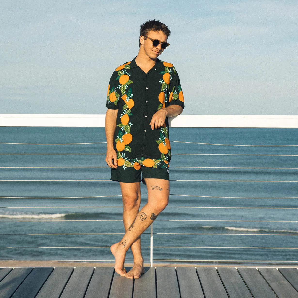 Tropical Orange Buttonup Shirt sold by Duvin Design product image thumbnail 4