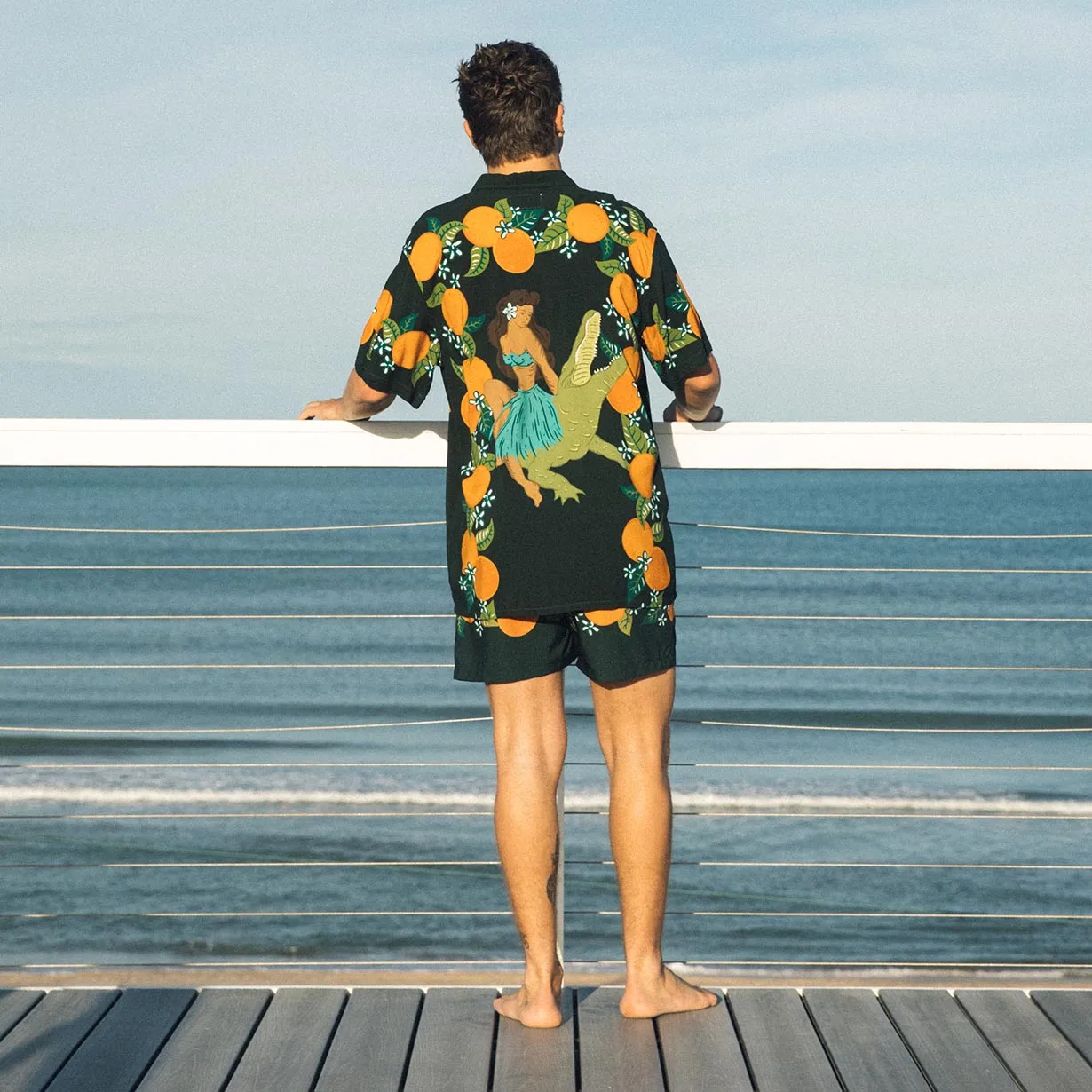 Tropical Orange Buttonup Shirt sold by Duvin Design product image thumbnail 3