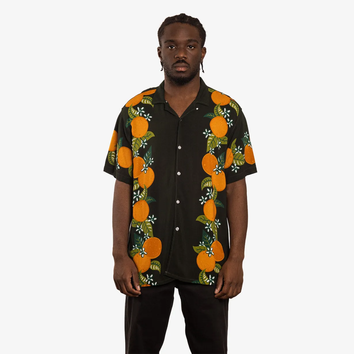 Tropical Orange Buttonup Shirt sold by Duvin Design product image thumbnail 5