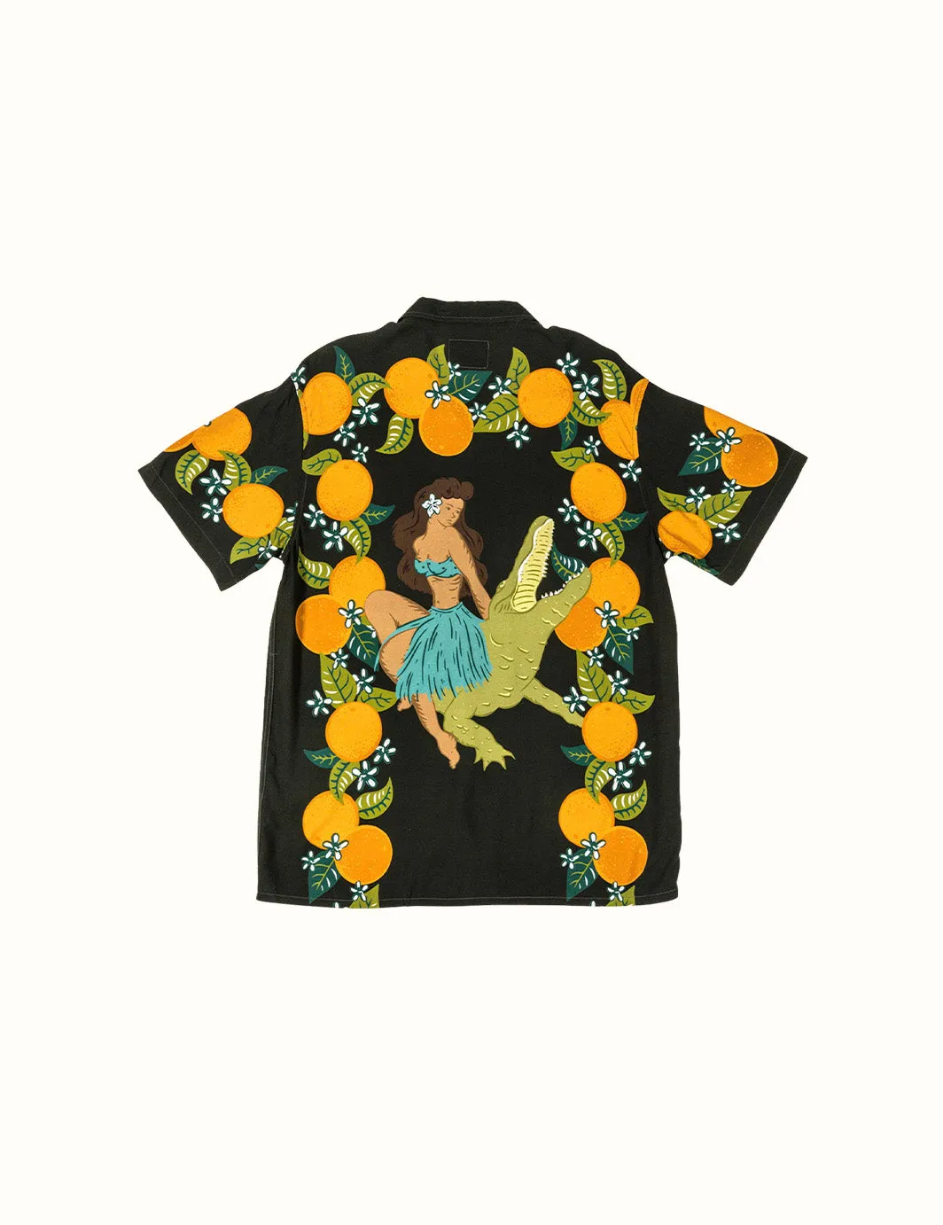 Tropical Orange Buttonup Shirt sold by Duvin Design