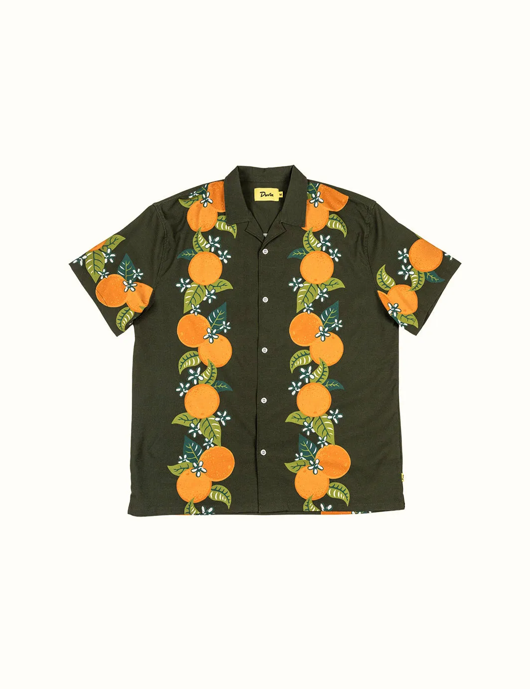 Citrus Orange Leisure Stretch Buttonup sold by Duvin Design