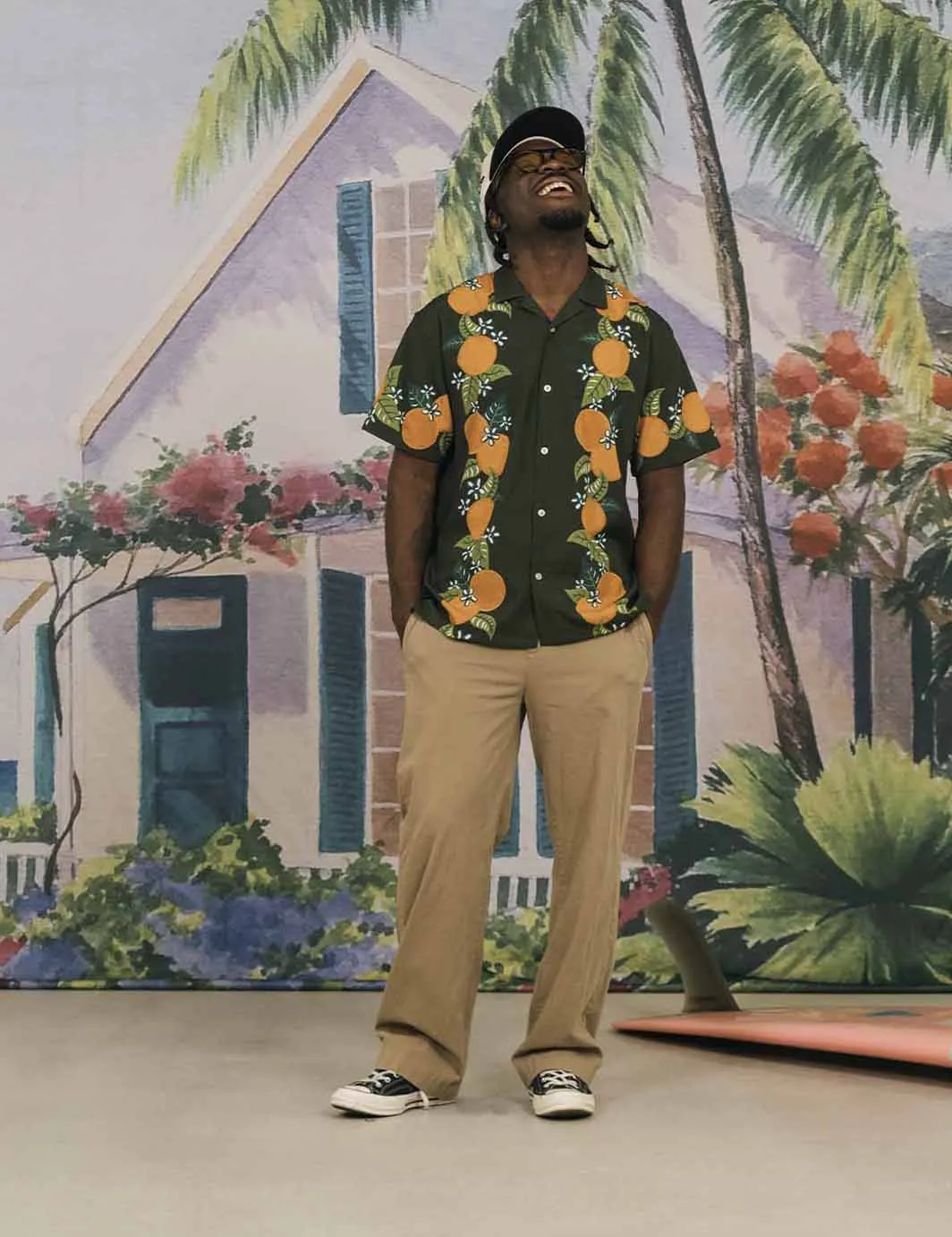 Citrus Orange Leisure Stretch Buttonup sold by Duvin Design product image thumbnail 3