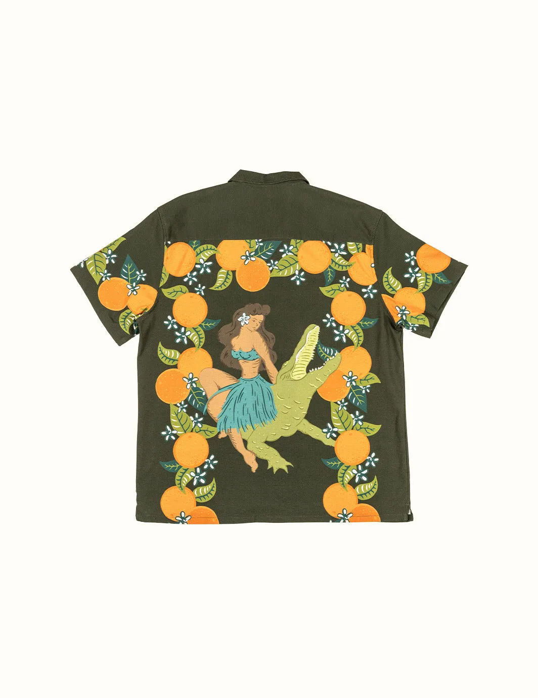 Citrus Orange Leisure Stretch Buttonup sold by Duvin Design product image thumbnail 2