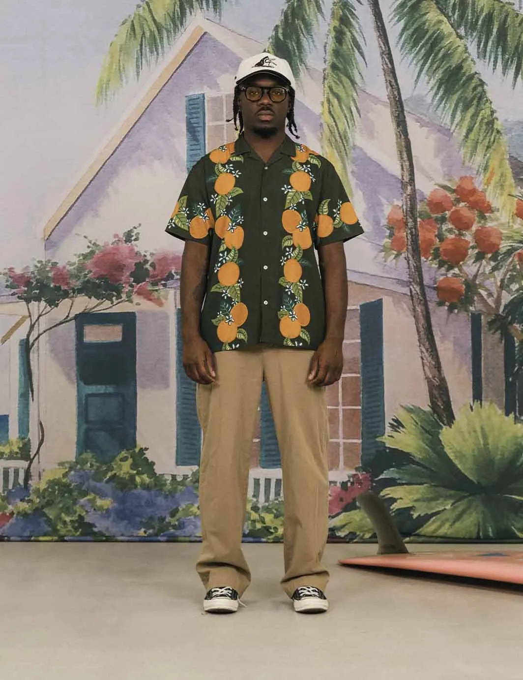 Citrus Orange Leisure Stretch Buttonup sold by Duvin Design product image thumbnail 4