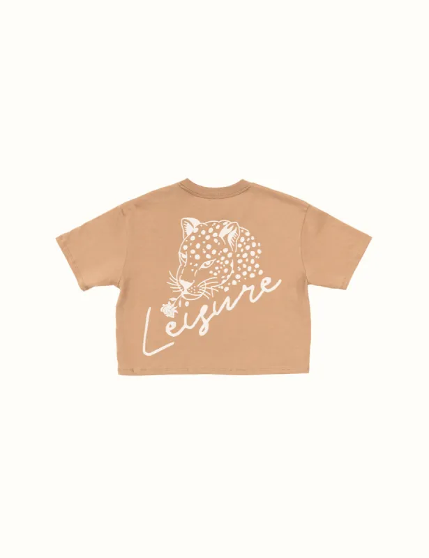 Leisure Crop Tee - Tan sold by Duvin Design