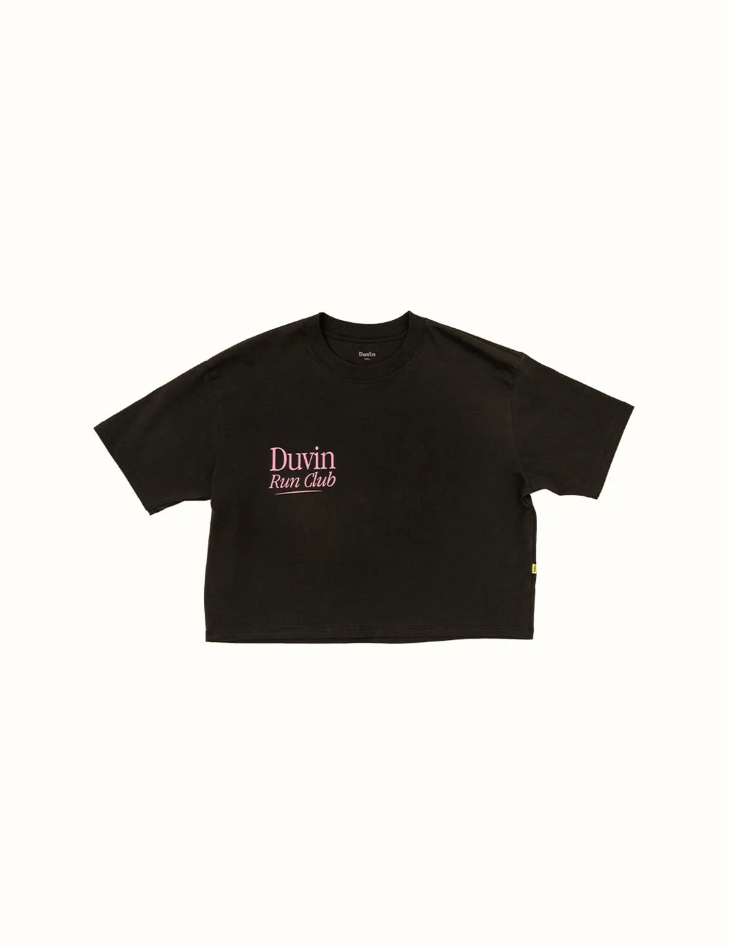 Run Club Crop Tee - Black sold by Duvin Design product image thumbnail 2
