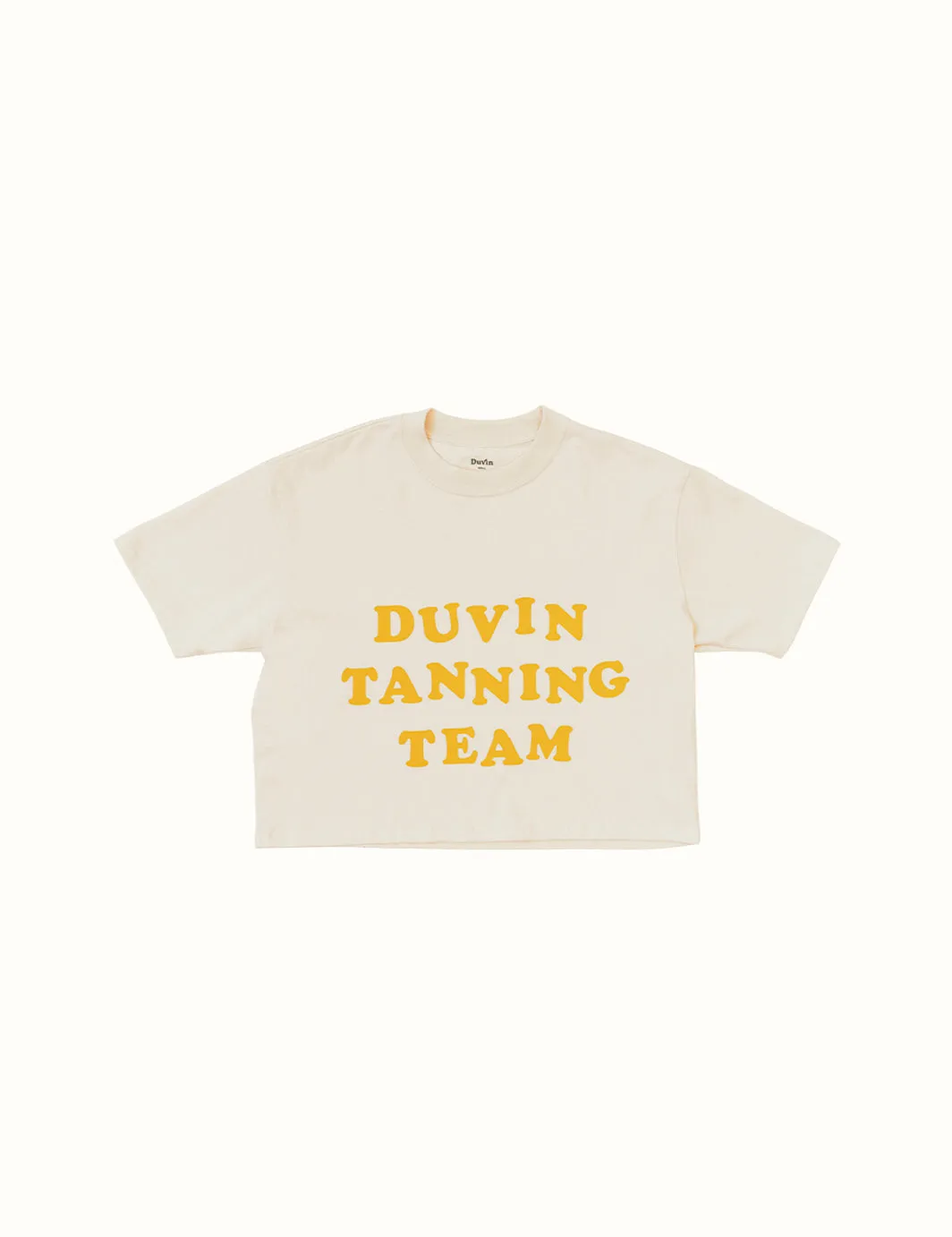 Tanning Team Crop Tee - Antique sold by Duvin Design
