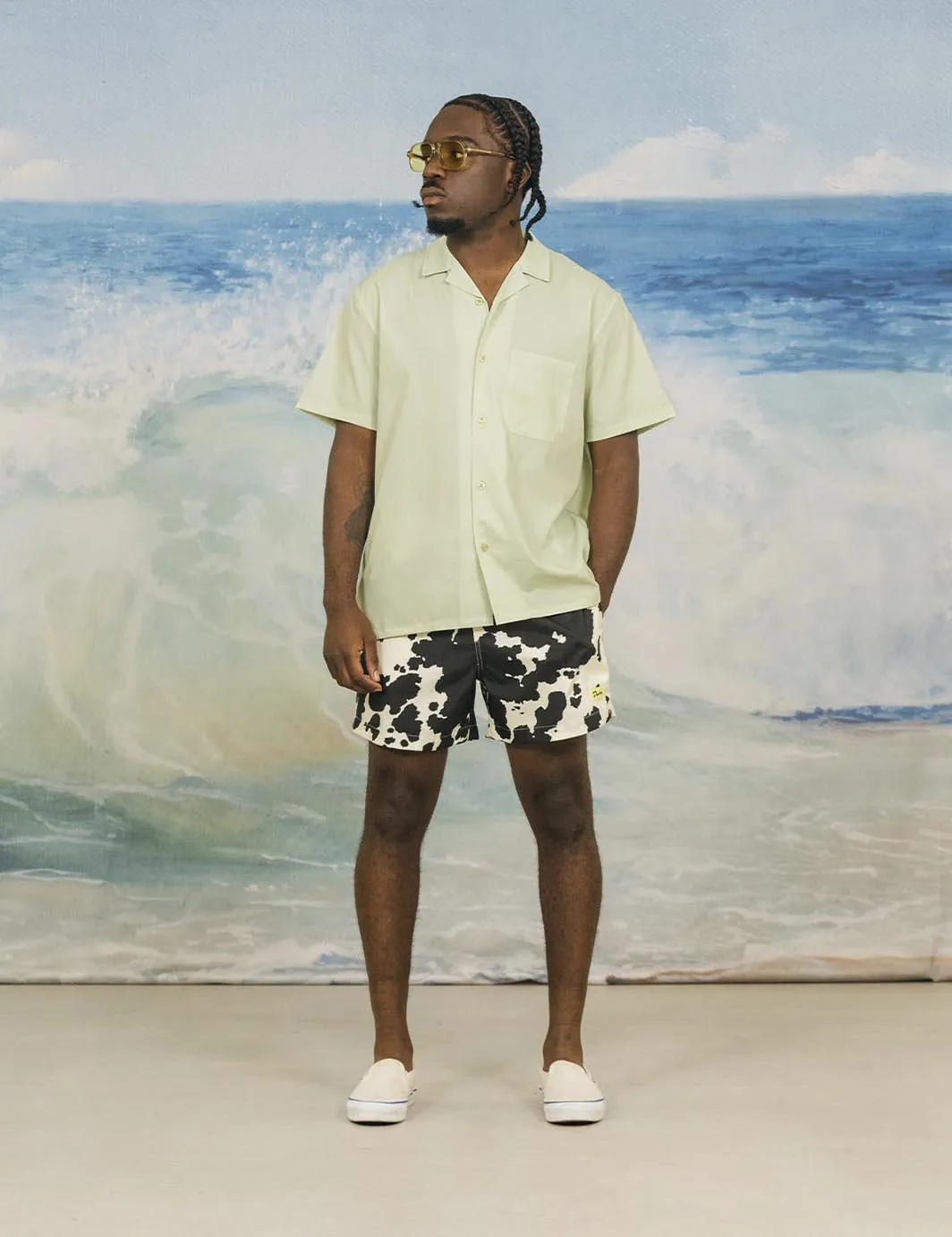 Basics Leisure Stretch Buttonup Lime sold by Duvin Design product image thumbnail 3