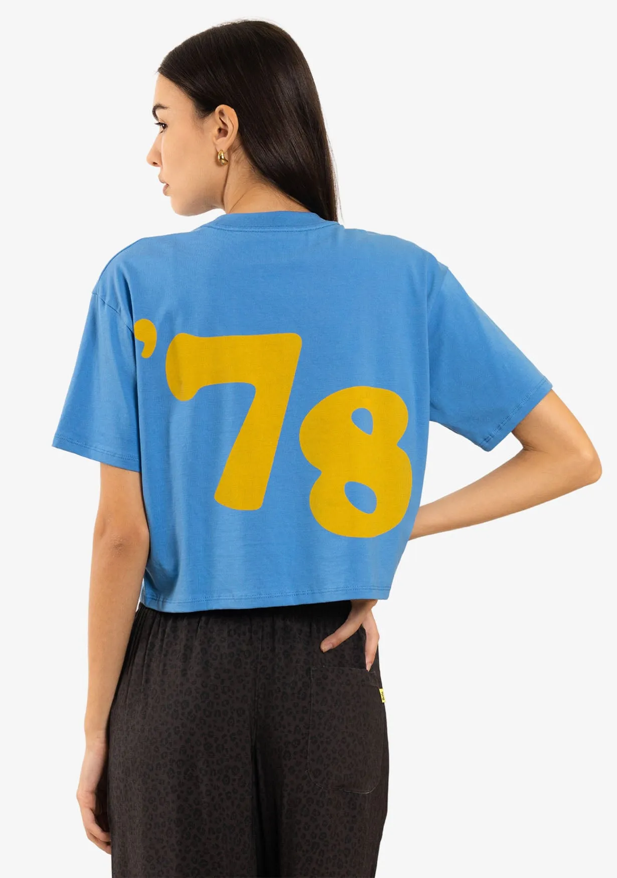 Tanning Team Crop Tee - Blue sold by Duvin Design product image thumbnail 3