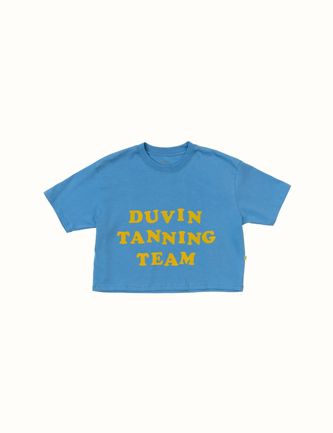 Tanning Team Crop Tee - Blue sold by Duvin Design