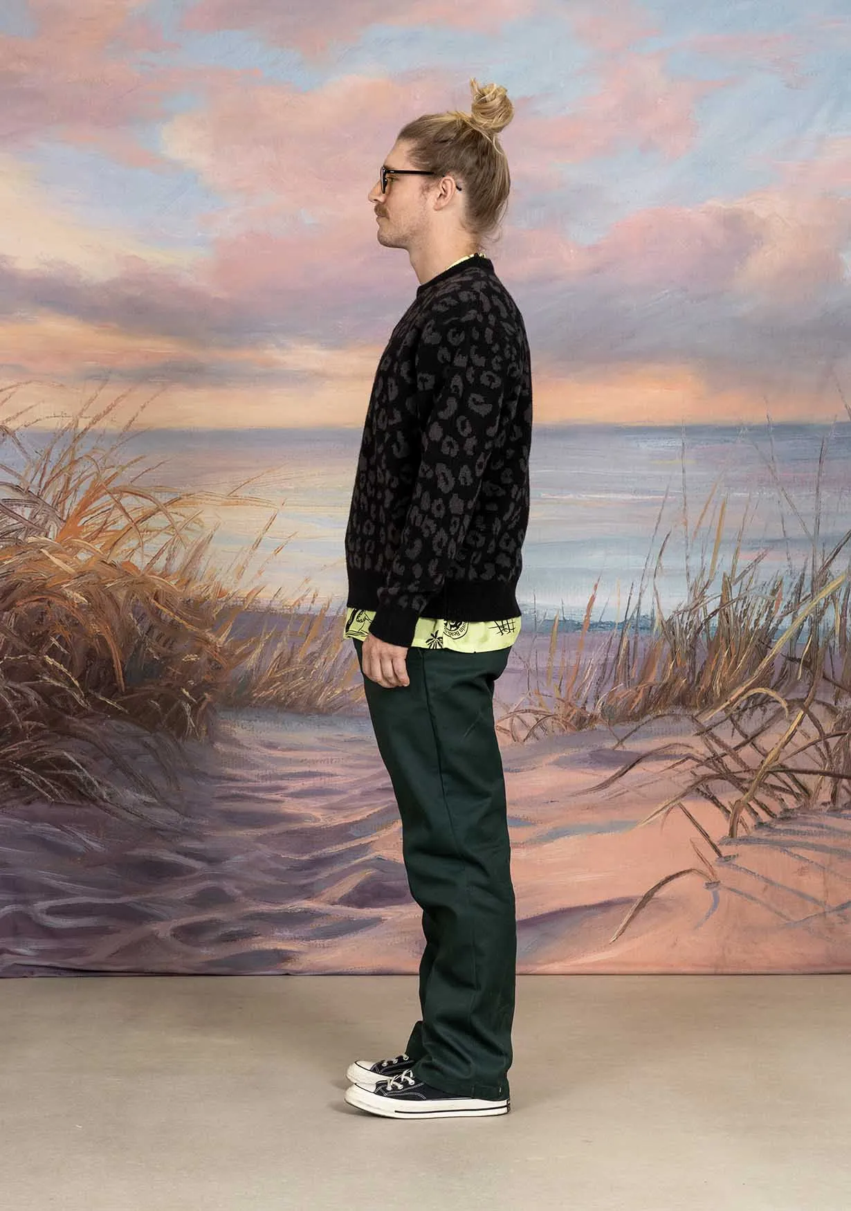 Black Leopard Crew Knit Sweater sold by Duvin Design product image thumbnail 3