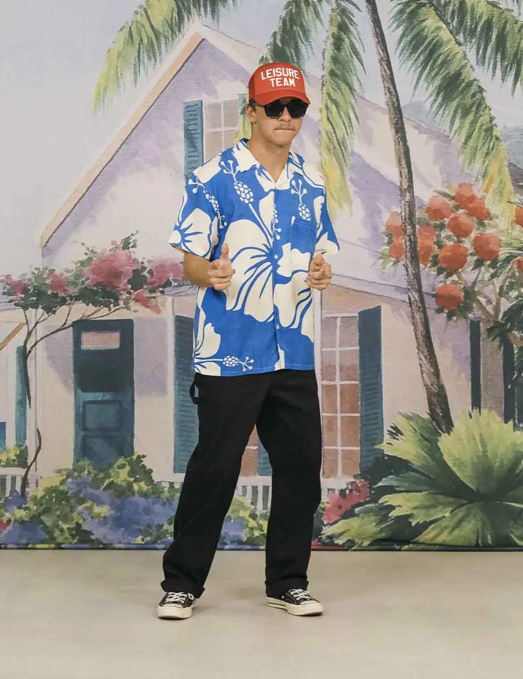 Trouble In Paradise Buttonup Blue sold by Duvin Design product image thumbnail 3