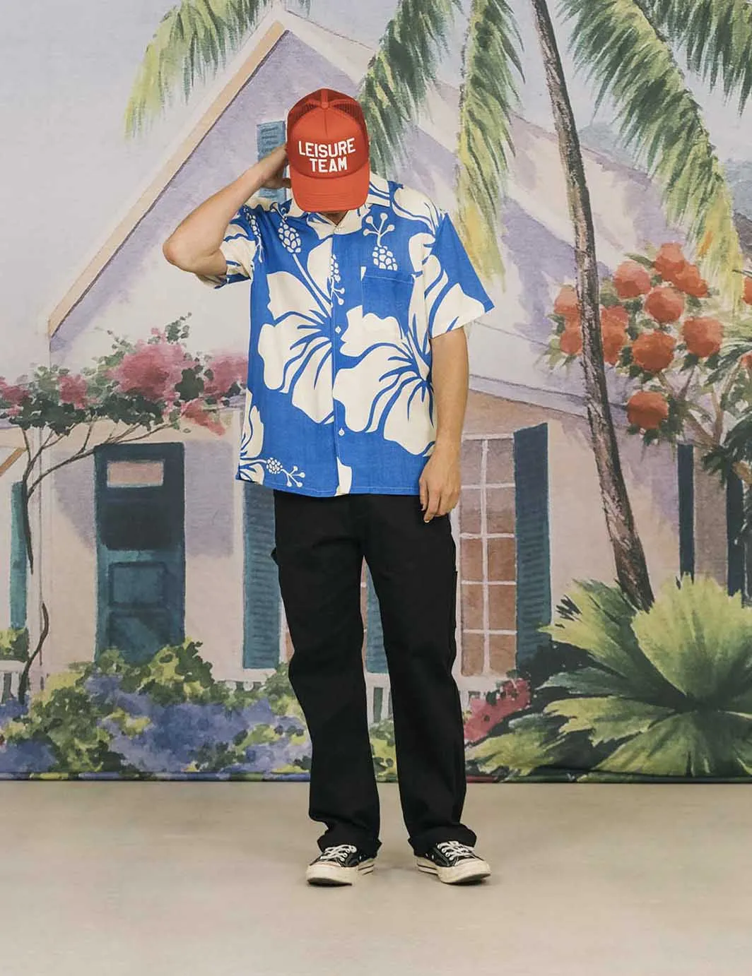 Trouble In Paradise Buttonup Blue sold by Duvin Design product image thumbnail 2