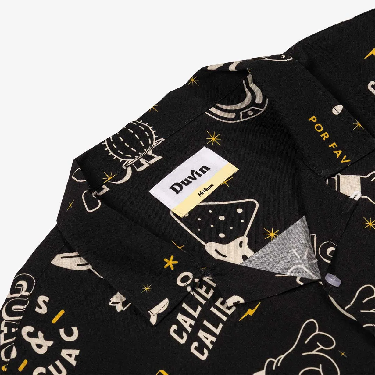 Chips N Dip Buttonup Shirt Black sold by Duvin Design product image thumbnail 5