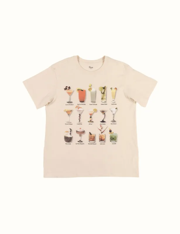 Cocktail Menu Tee Antique sold by Duvin Design