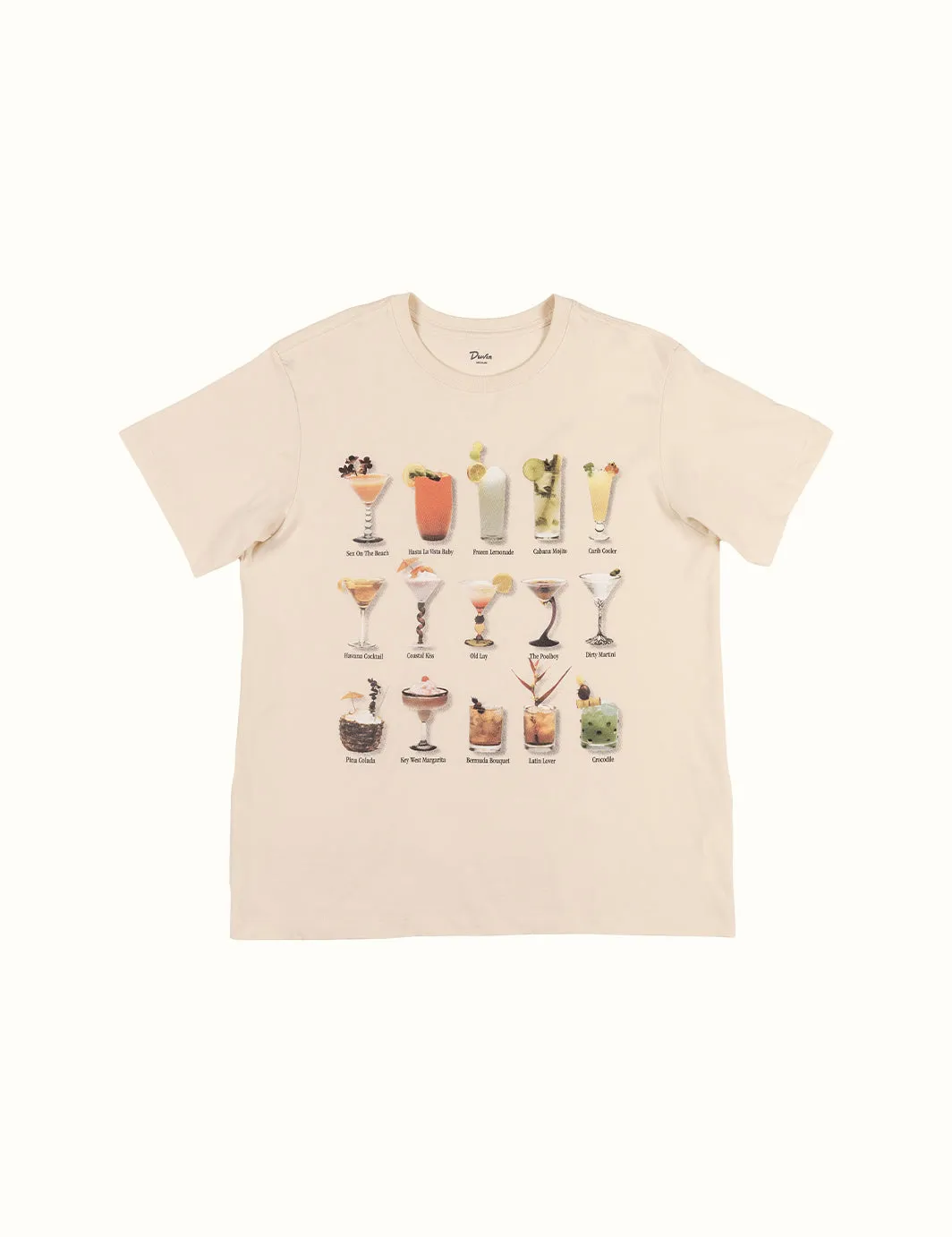 Cocktail Menu Tee Antique sold by Duvin Design