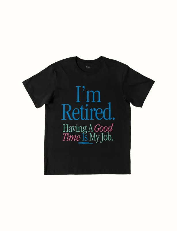 Retired Tee - Black sold by Duvin Design