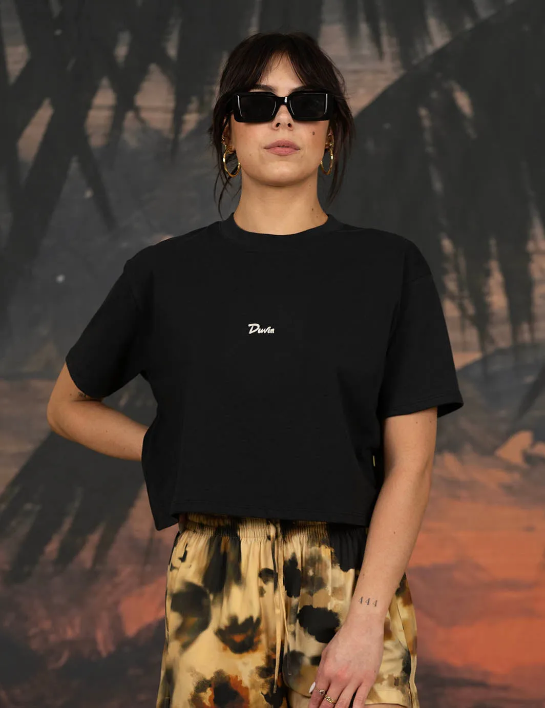 Basics Crop Tee Black sold by Duvin Design product image thumbnail 2