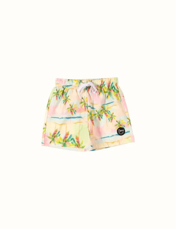 Pastel Palmy Swim Short - Boys sold by Duvin Design