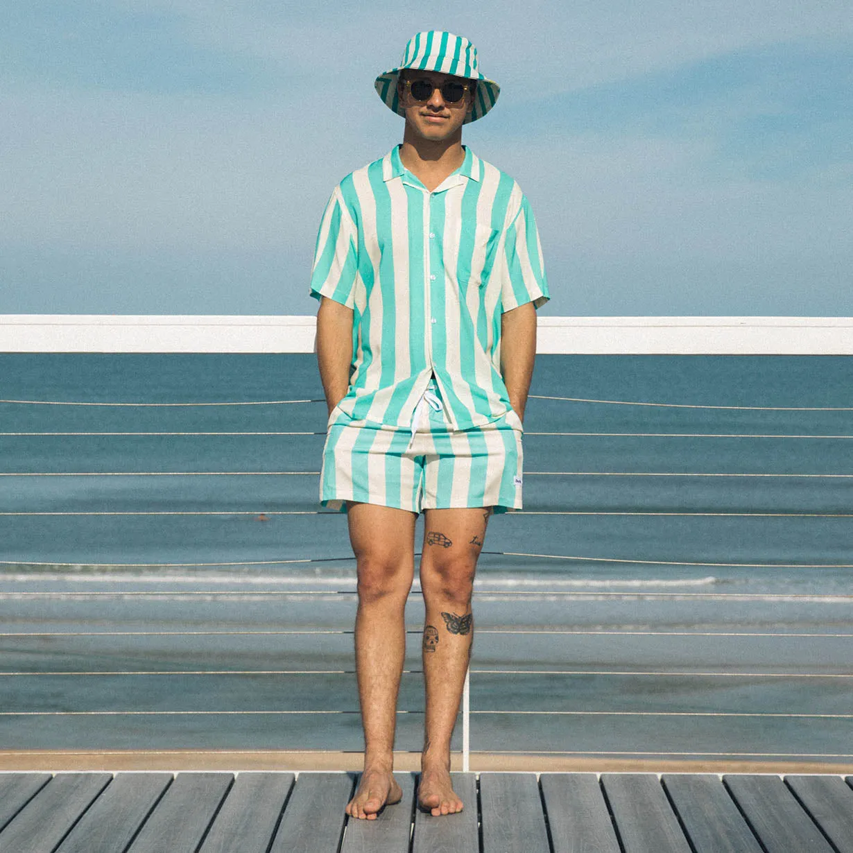 Traveler Buttonup Shirt Teal sold by Duvin Design product image thumbnail 2