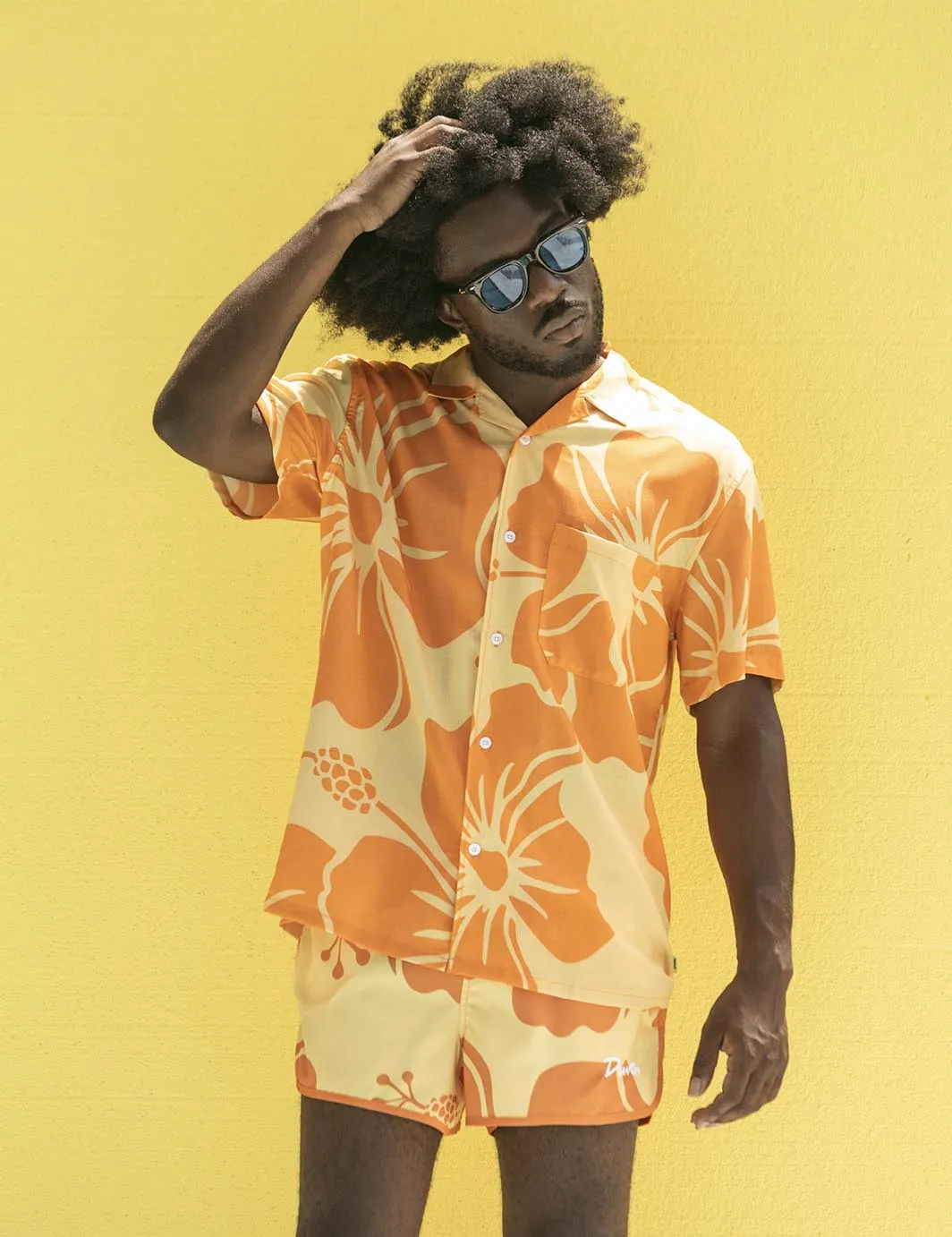 Hibiscus Buttonup - Sunburnt sold by Duvin Design product image thumbnail 2