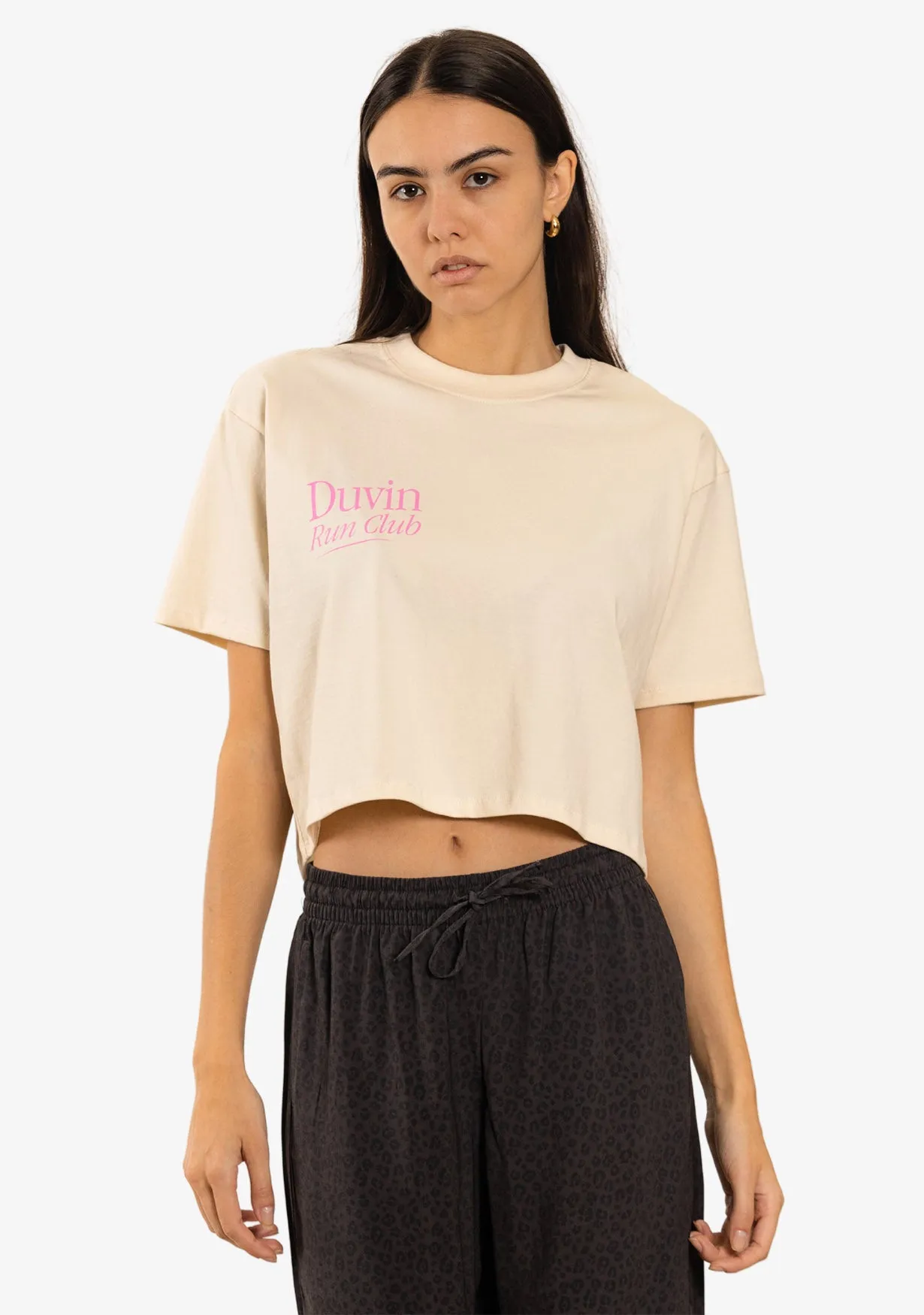 Run Club Crop Tee - Antique sold by Duvin Design product image thumbnail 4