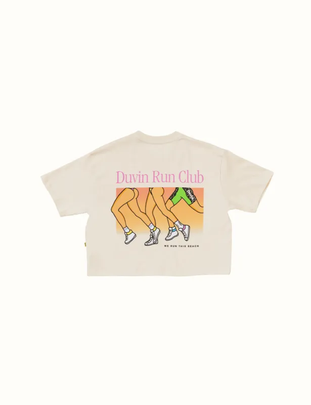 Run Club Crop Tee - Antique sold by Duvin Design