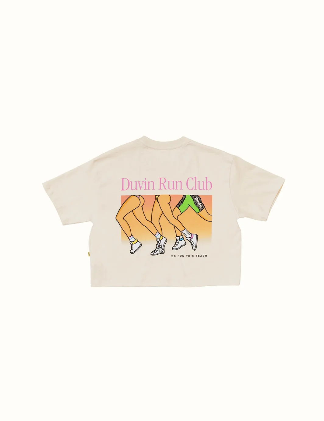 Run Club Crop Tee - Antique sold by Duvin Design