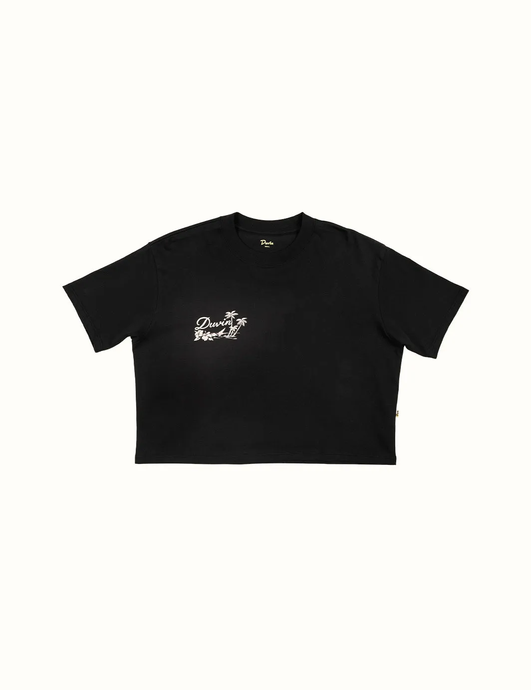 Cat Call Crop Tee Black sold by Duvin Design product image thumbnail 5