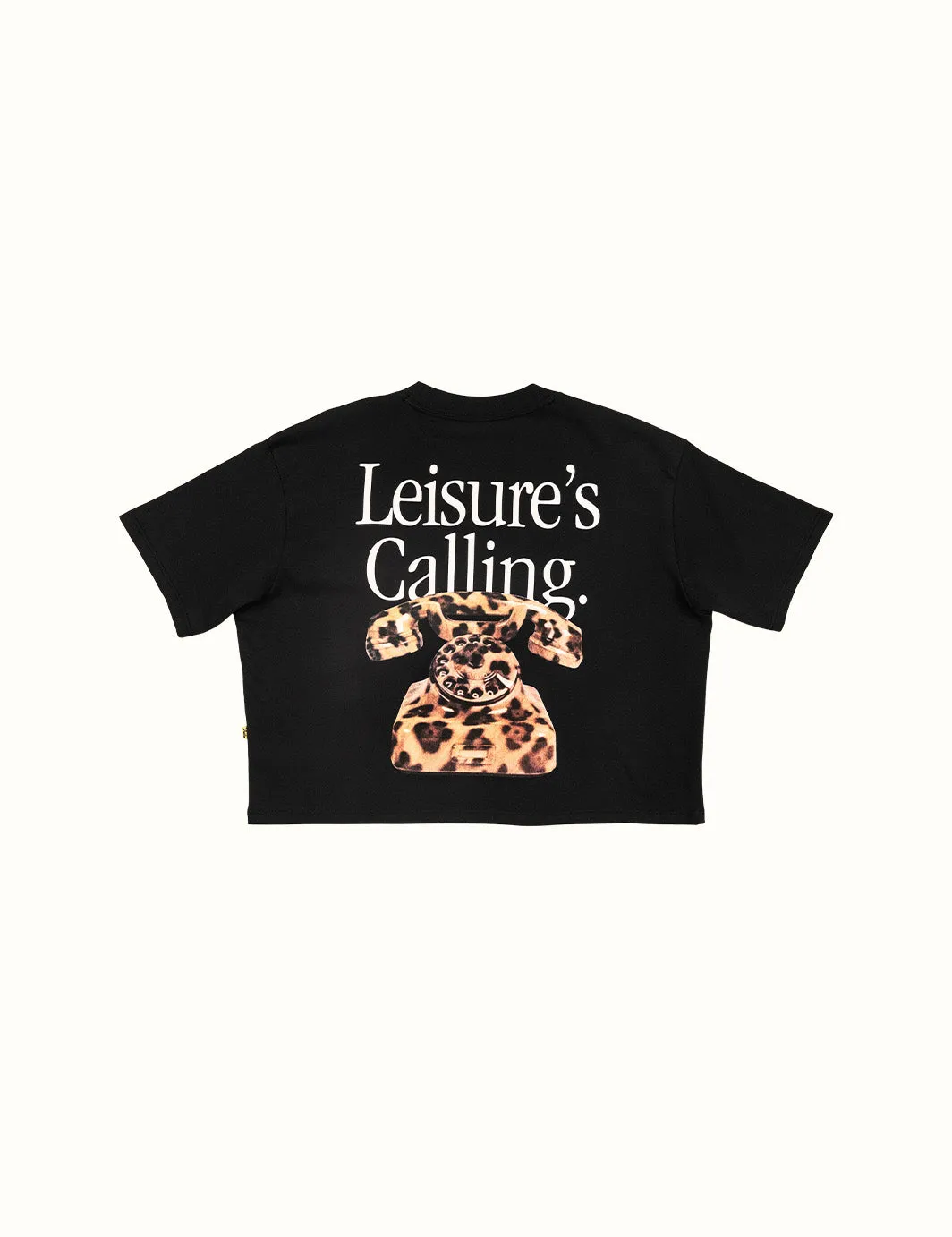 Cat Call Crop Tee Black sold by Duvin Design