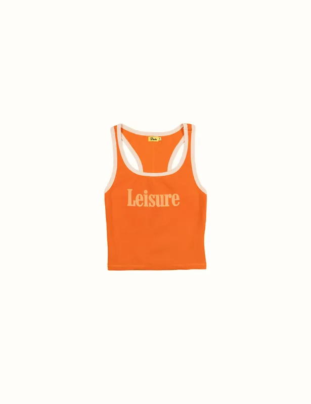 Leisure Ribbed Tank - Orange sold by Duvin Design