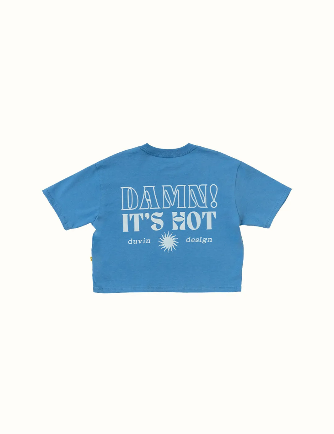 Too Hot Crop Tee - Blue sold by Duvin Design